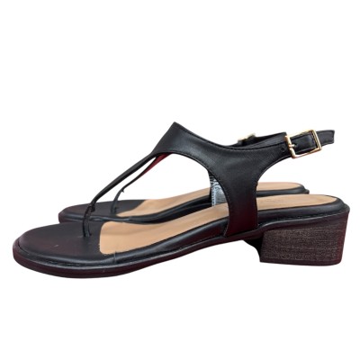 infradito sharm in pelle nero