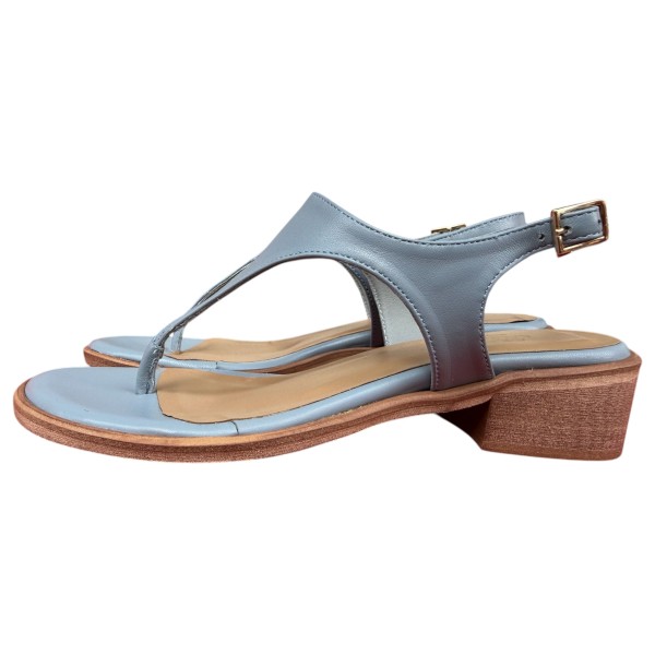 infradito Sharm in pelle azzurro