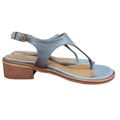 infradito Sharm in pelle azzurro