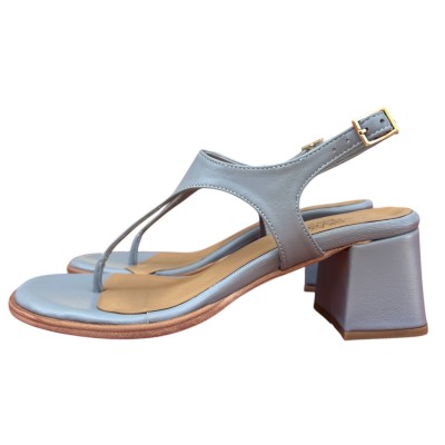 infradito Caraibi in pelle azzurro