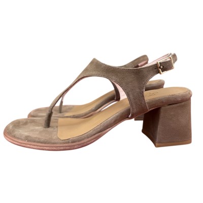 infradito Caraibi in camoscio tortora