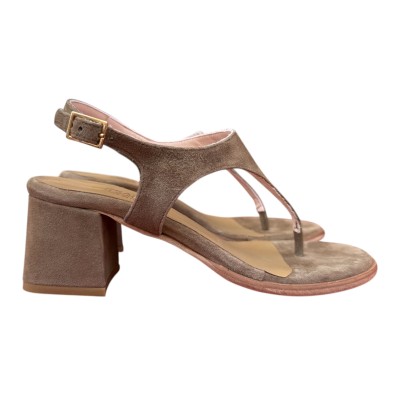 infradito Caraibi in camoscio tortora