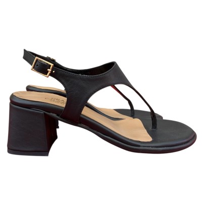 infradito Caraibi in pelle nero