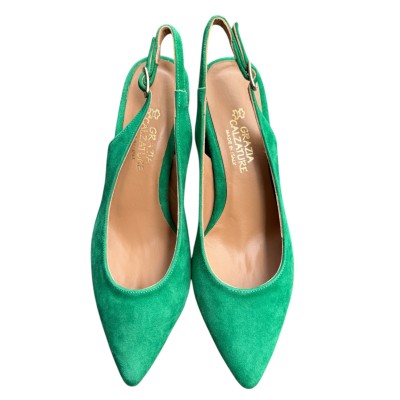 slingback Sofi in camoscio verde
