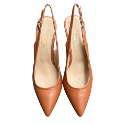 slingback Annalisa in pelle cuoio