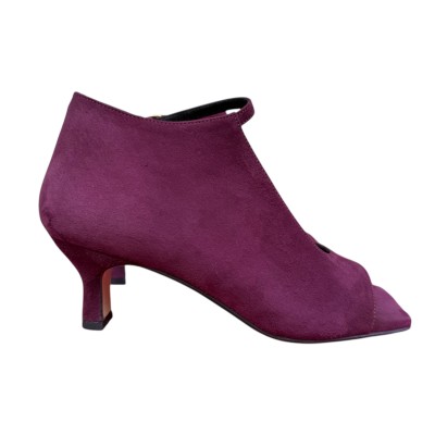 tronchetto Roma in camoscio borgogna