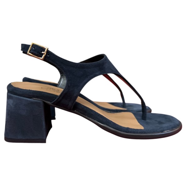 infradito Caraibi in camoscio blu