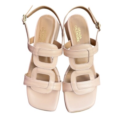 sandalo Desiree  in pelle nude