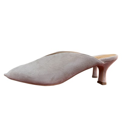 Sabot Perla in camoscio sabbia