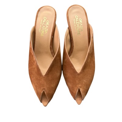 Sabot Perla in camoscio cuoio