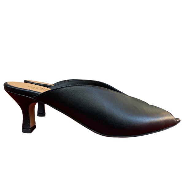 Sabot Perla in pelle nera