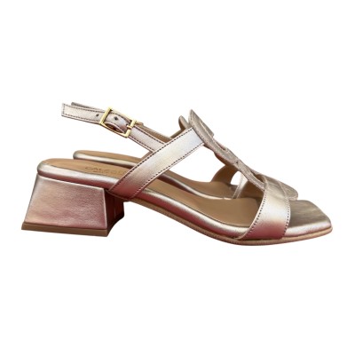 sandalo Desiree in pelle platino