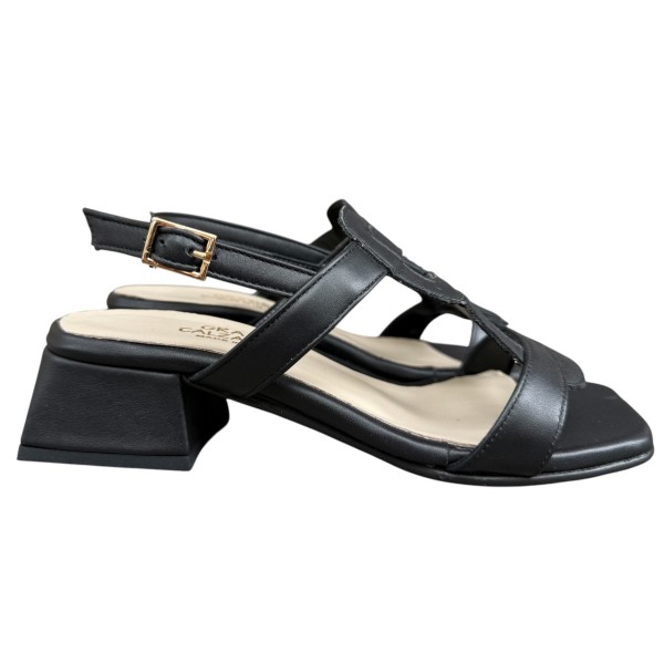 sandalo Desiree in pelle nero