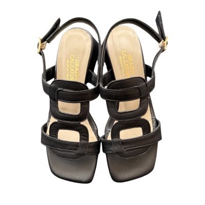sandalo Desiree in pelle nero