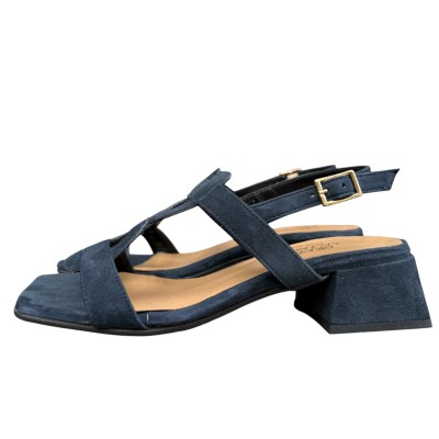 sandalo Desiree in camoscio blu