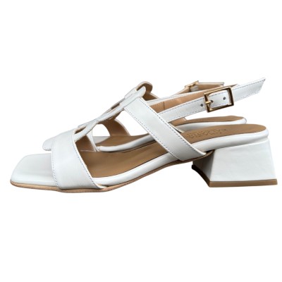 sandalo Desiree in pelle bianco