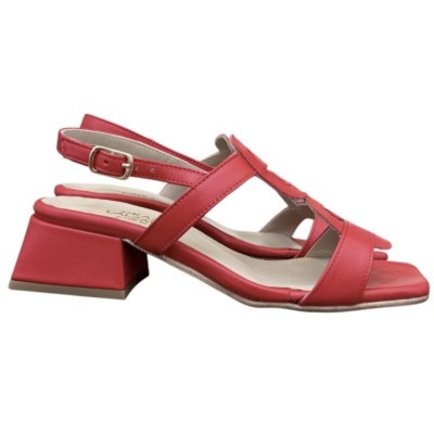 sandalo Desiree in pelle rosso