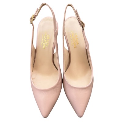 slingback Annalisa in pelle nude
