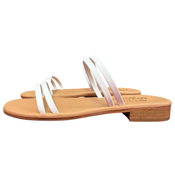 sandalo Giulia in pelle bianco