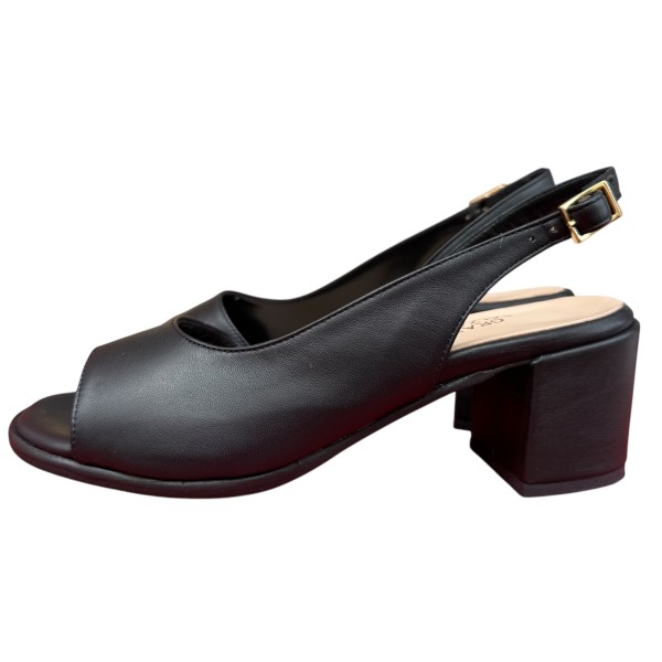 sandalo Rodi in pelle nero