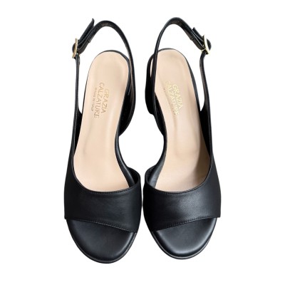 sandalo Rodi in pelle nero