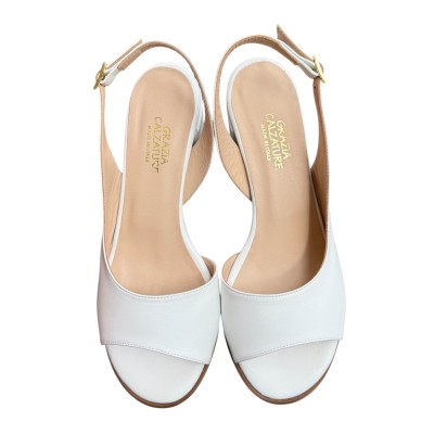 sandalo Rodi in pelle bianco