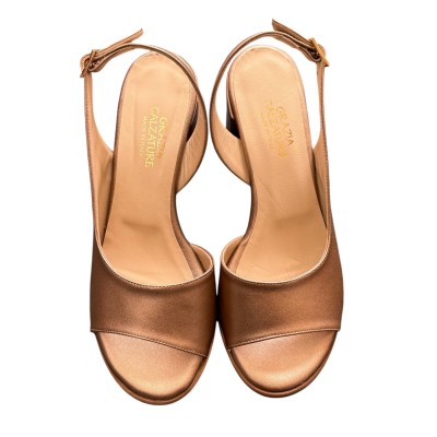 sandalo Rodi in pelle oro rosa
