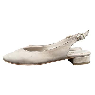 slingback Denny in nabuk taupe