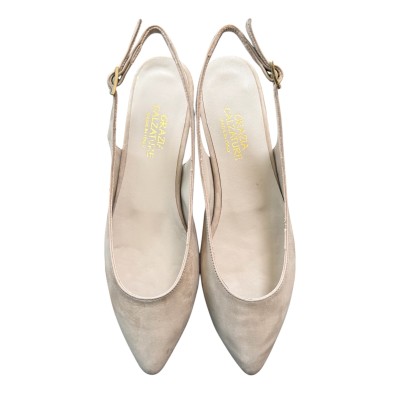 slingback Denny in nabuk taupe