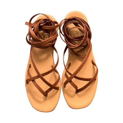 sandalo Cleopatra  in pelle cuoio