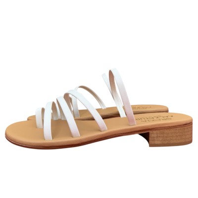 sandalo Livia in pelle bianco