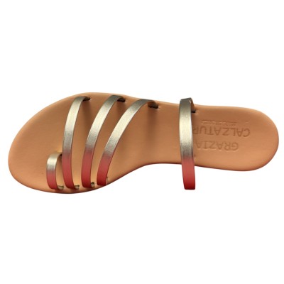 sandalo Livia in pelle platino