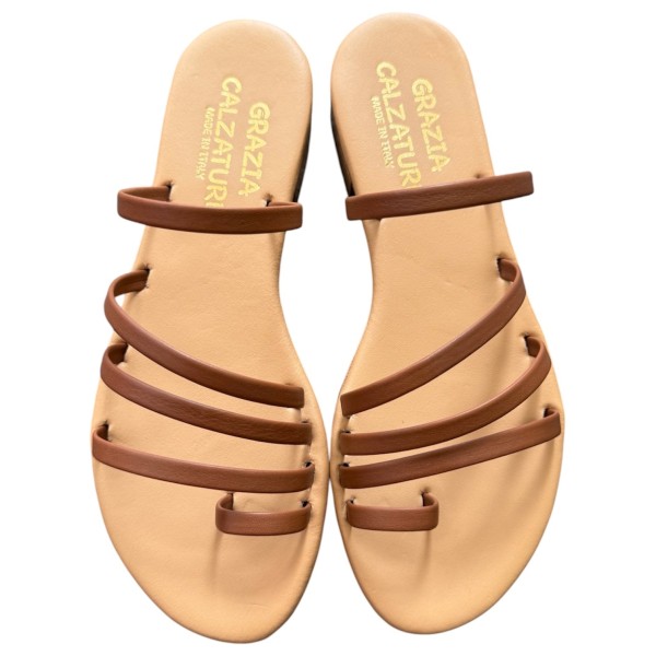 sandalo Livia in pelle cuoio