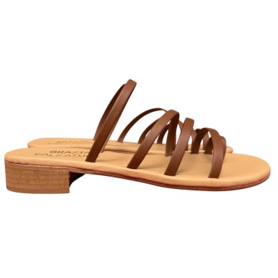 sandalo Livia in pelle cuoio