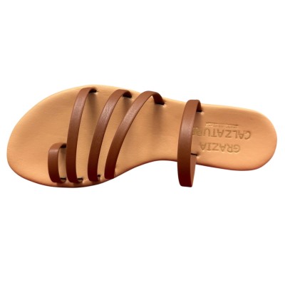sandalo Livia in pelle cuoio
