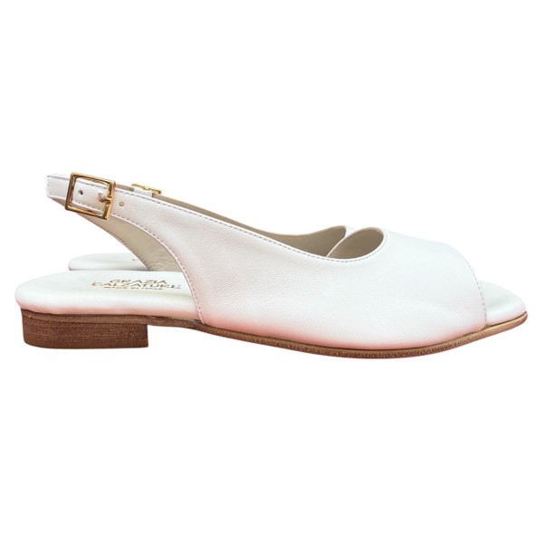 sandalo Daiana in pelle bianco