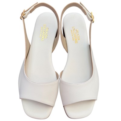 sandalo Daiana in pelle bianco