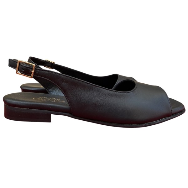 sandalo Daiana in pelle nero