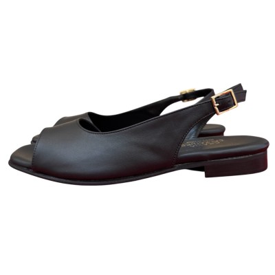 sandalo Daiana in pelle nero