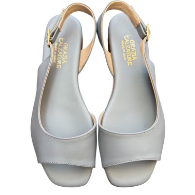 sandalo Daiana in pelle azzurro