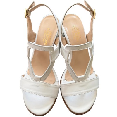 sandalo Eloise in pelle bianco