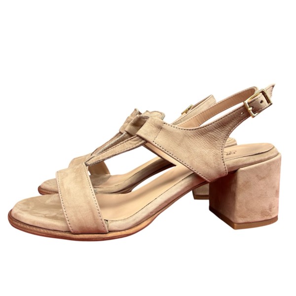 sandalo Eloise in nabuk taupe