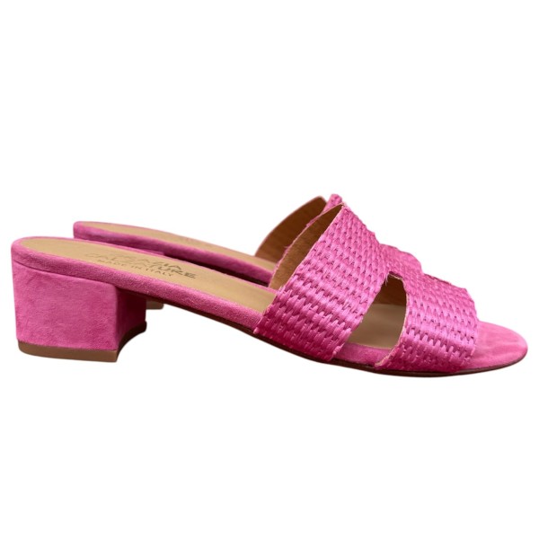 scalzatina Elba in rafia fucsia