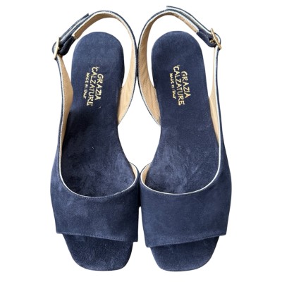 slingback  Daiana in camoscio blu
