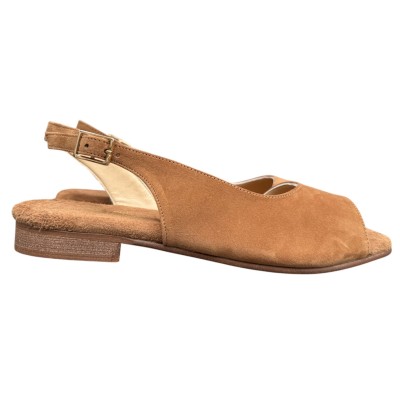 slingback Daiana in camoscio cuoio