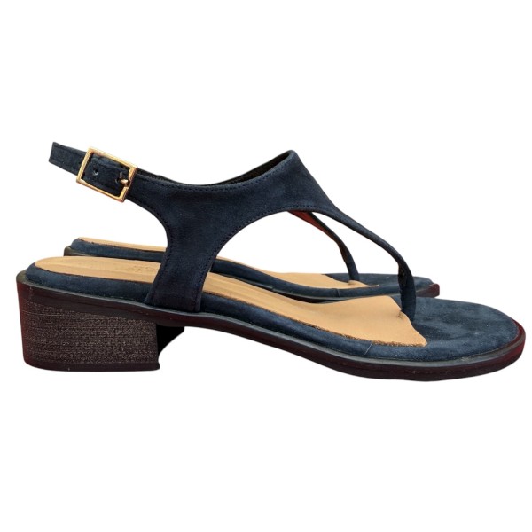 infradito Sharm in camoscio blu