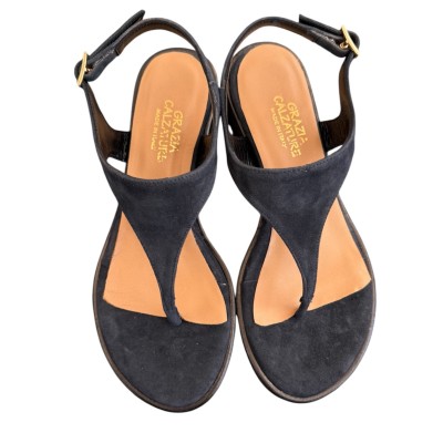 infradito Sharm in camoscio blu