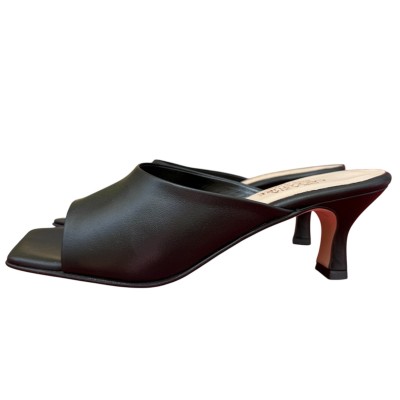 scalzata Diamante in pelle nera