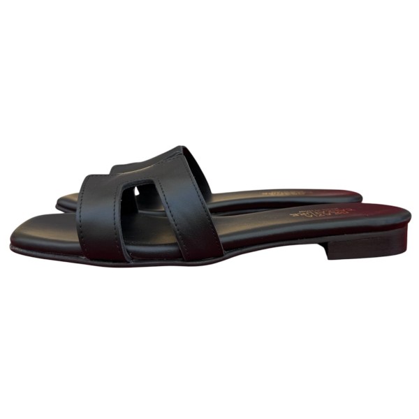 ciabattina Lolita in pelle nera
