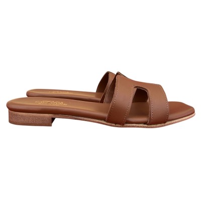 ciabattina Lolita in pelle cuoio